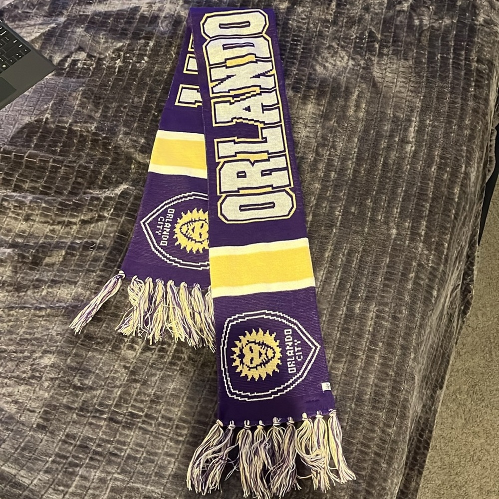 NEW Orlando City Scarf Soccer Purple Gold White Long